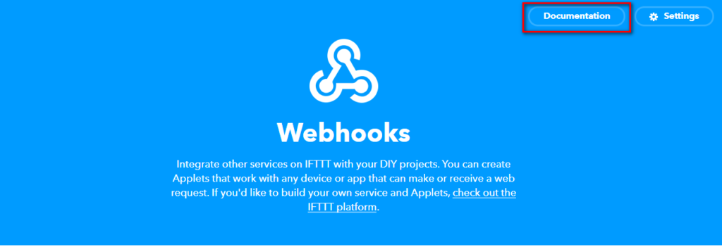 IFTTTのWebhookをたたくためのURLを確認する